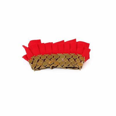 Coral red Hula cuff