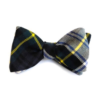 green and yellow scottish bow tie