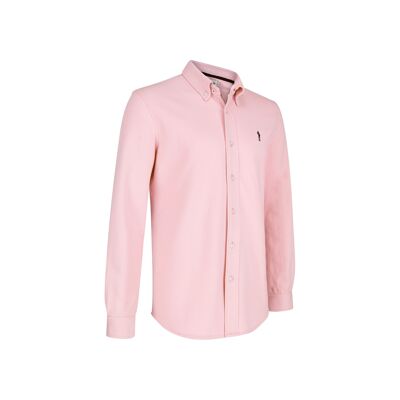 Richmond Long Sleeved Shirt - Pink with Navy Gent