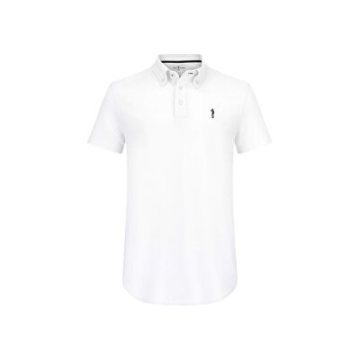 Wimbledon Polo Shirt - White with Navy Gent