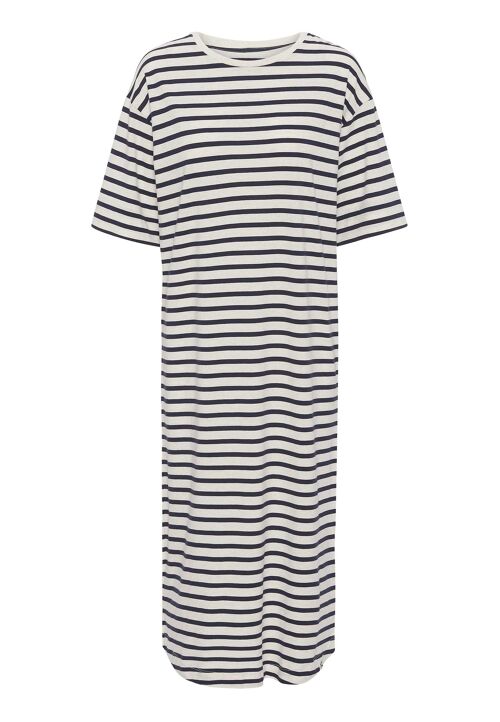 NORA - Dress - blue striped