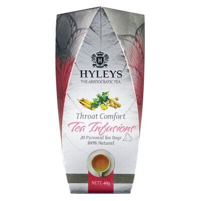 TEA INFUSIONS THROAT COMFORT – 20 PYRAMID TEA BAGS