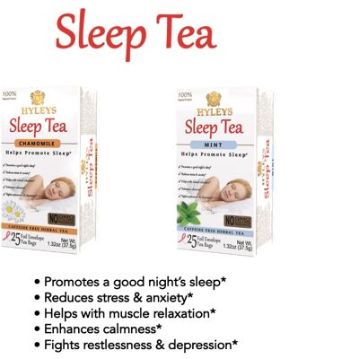 SLEEP TEA WITH CHAMOMILE – 25 FOIL ENVELOPE TEA BAGS