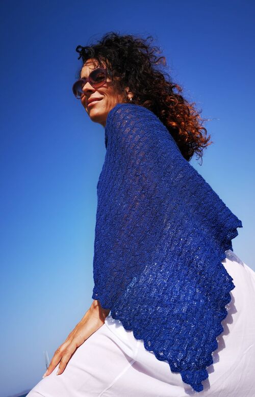 PONCHO JULIACA IN BABY ALPACA - Blu Jeans