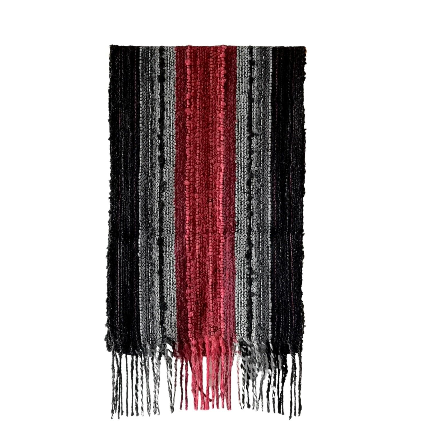 APU SCHAL AUS BABY ALPAKA - Schwarz-rot