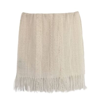 BUFANDA COLI EN BABY ALPACA - Crema