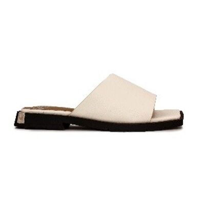 Betsy Low Block Square Slider , WHITE