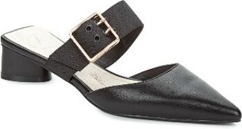 Betsy Pointed Slip on Mule , MOUTARDE / NOIR