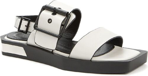 Betsy buckle strap sandal , White and Black