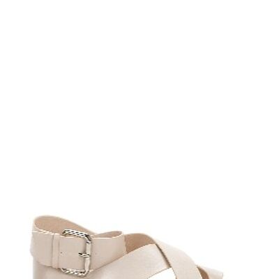 Betsy Spiral Strap Chunky Sandal , PINK