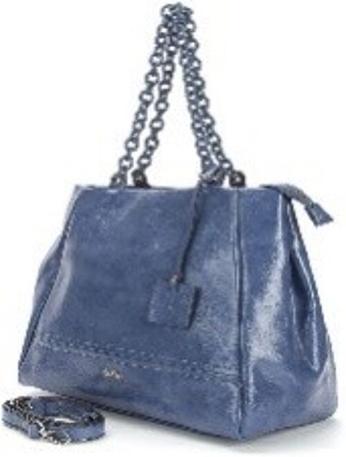 Betsy Faux Leather Large Shoulder Bag , PETROL BLUE