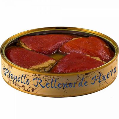 Mit Thunfischrogen in Olivenöl gefüllte Piquillo-Paprikaschoten