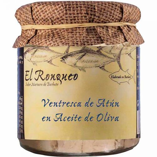 Ventresca de Atún con Pimientos en Aceite de Oliva tarro 250