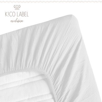 KiCo Label Fitted Sheet Crib 40x80cm