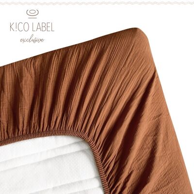 KiCo Label Fitted Sheet Cot 60x120cm