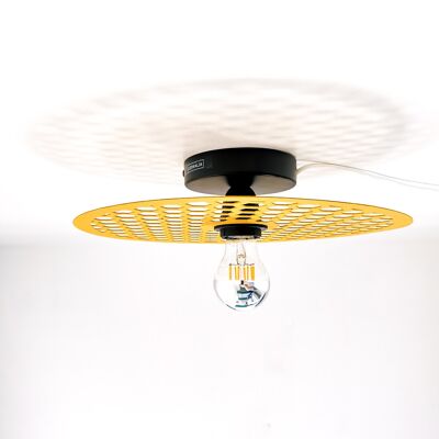 mustard yellow HIVE ceiling lamp