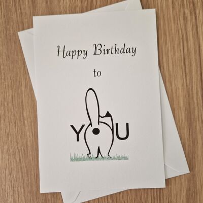 Funny Rude Birthday Greetings Card - Cat bum