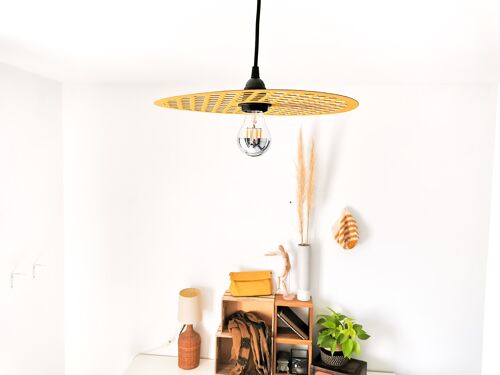 suspension - lustre HIVE jaune moutarde