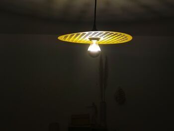 suspension - lustre HIVE jaune moutarde 3