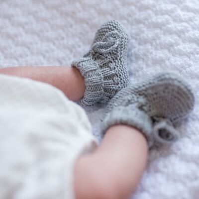 Chaussons en laine Gris