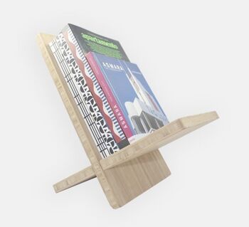 Everything Stand Support de livre en bambou, support de livre et serre-livres 4