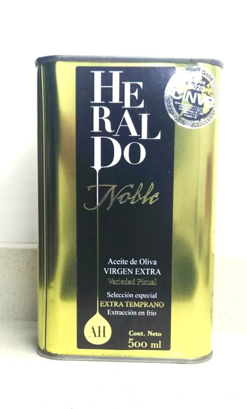 Aceite de Oliva Virgen Extra Heraldo Noble. Lata de 500 ml