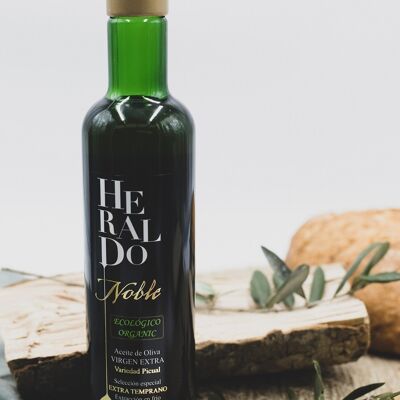 Huile d'olive extra vierge Heraldo Noble écologique. Flacon de 500 ml