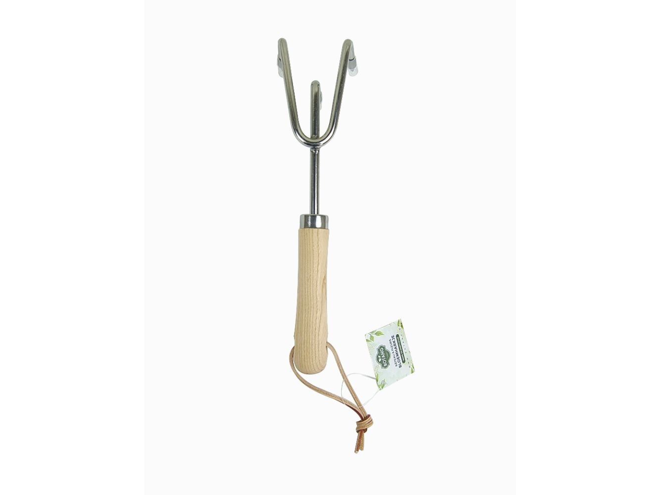 Botang® Metalen Handhark, Onkruidtrekker met Houten Handvat (31,5 x 8 x 7 cm)