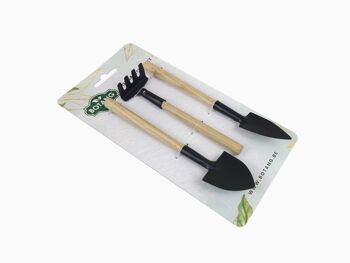 Botang® 3-Delige Metalen Bonsai Tuingereedschap Set, Troffel, Hark en Transplanter 2