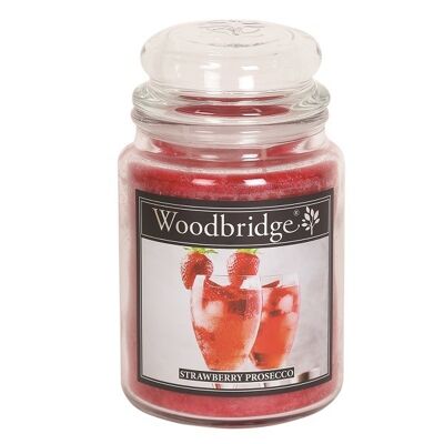 WBR124 Strawberry Prosecco 565g Large Candle