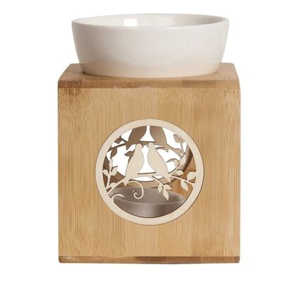 WBR281 Doves Bamboo 15cm Oil Burner