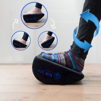 Repose-pieds ergonomique Blue Lion - Coussin de pied pour position assise à la maison ou au bureau - Bureau - Contre les maux de dos - 12 cm - Noir 5