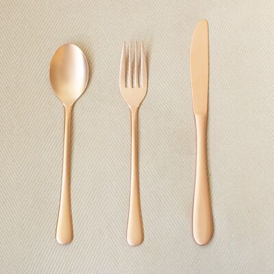 Matt Pink Gold Cutlery set