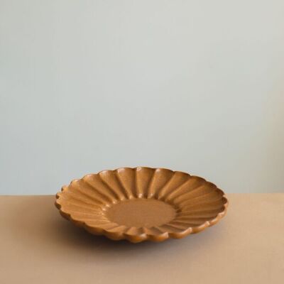 Yoshida Pottery Rinka Brown Plate