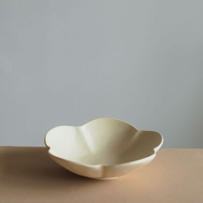 Yoshida Pottery Ume White Bowl