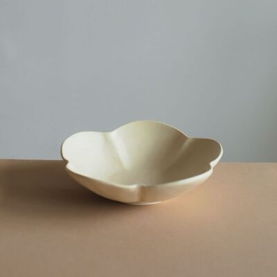 Yoshida Pottery Ume White Bowl