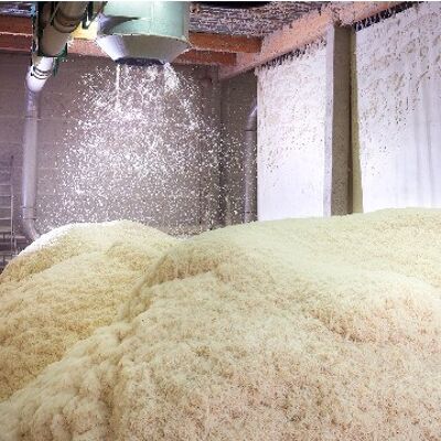 Bolitas de lana virgen 100 %/pellets de lana orgánica, material de relleno, blanco natural, 10 kg/material de relleno para: almohadas, muñecas, peluches, adecuado para juguetes DIN EN 71-3