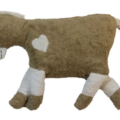 Bio / eco cuddly pillow, horse, light brown, PH-33 / HB