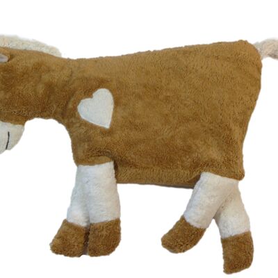 Bio / eco cuddly pillow, horse, PH-33 / M, brass