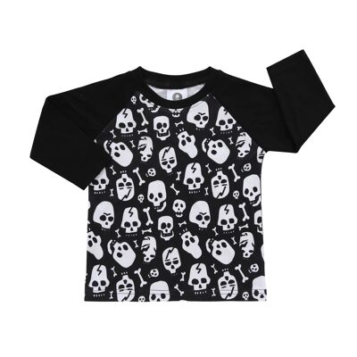 Skull & Bone Kids Baseball T Shirt