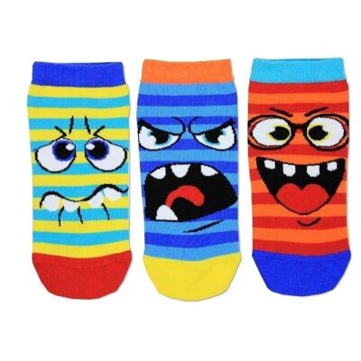 UNITED ODDSOCKS - LKFACE - 3 CALCETINES ODD TRAINER PARA NIÑOS REINO UNIDO: 12-5½ EUR: 30½-38½ EE. UU.: 13½-8