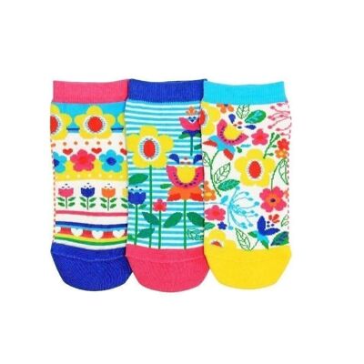 UNITED ODDSOCKS - LKFLOWER - 3 ODD TRAINER SOCKS FOR KIDS UK: 12-5½ EUR: 30½-38½ USA: 13½-8