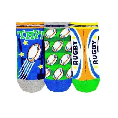 UNITED ODDSOCKS - LKRUGBY - 3 ODD TRAINER SOCKS FOR KIDS UK: 12-5½ EUR: 30½-38½ USA: 13½-8