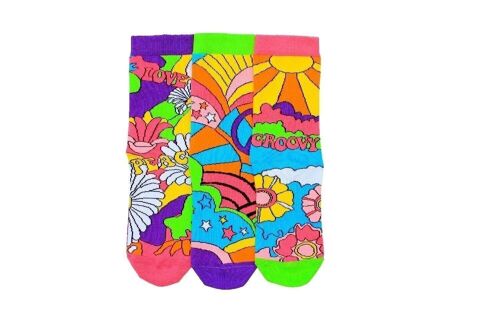 JOELLE - 3 Odd Socks| A pair with a spare - United Oddsocks| UK 4-8, EUR 37-42, US 6.5 -10.5