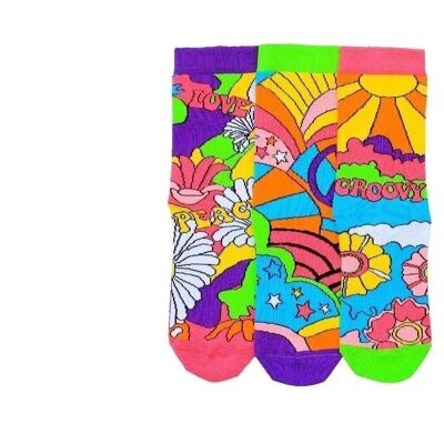 JOELLE - 3 Odd Socks| A pair with a spare - United Oddsocks| UK 4-8, EUR 37-42, US 6.5 -10.5