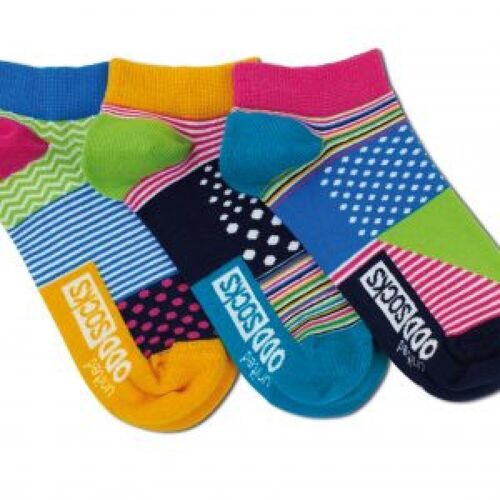 UNITED ODDSOCKS ADULTS LINER - L6 - 3 ODD TRAINER SOCKS FOR ADULTS UK 4-8, EUR 37-42, US 6.5 -10.5