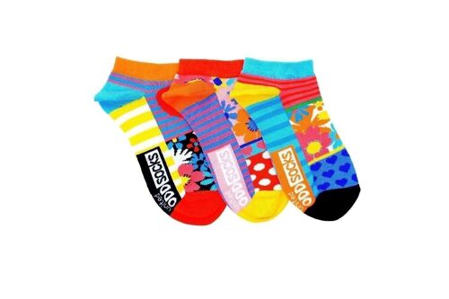 UNITED ODDSOCKS - LLFIONA - 3 ODD TRAINER SOCKS FOR ADULTS UK 4-8, EUR 37-42, US 6.5 -10.5