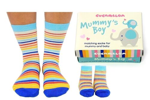MUMMY AND ME- 2 pairs of Elephant socks |Gift box |Cucamelon| UK 4-8, 0-12 Months