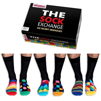 EL INTERCAMBIO DE CALCETINES | Caja de regalo para adultos con 6 calcetines Odd - United Oddsocks| Reino Unido 6-11, EUR 39-46, EE. UU. 6.5-11.5