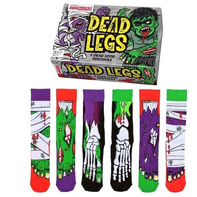 DEAD LEGS | 6 Odd Socks Adult Gift Box - United Oddsocks| UK 6-11, EUR 39-46, US 6.5-11.5